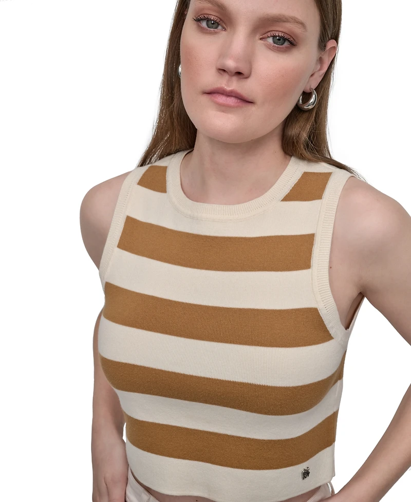 Dkny Jeans Women's Cropped Sleeveless Sweater - L3L