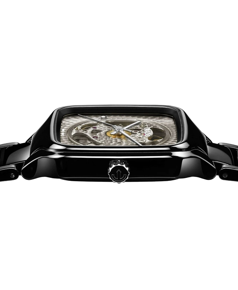 Rado Unisex Swiss Automatic True Square x Kunihiko Morinaga Special Edition Black Ceramic Bracelet Watch 38mm