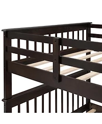 Streamdale Furniture Stairway Full-Over-Full Bunk Bed w/ Storage