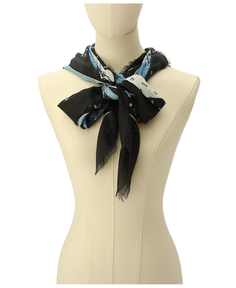 Kate Spade New York Women's Bandana Patchwork Modal Square Scarf