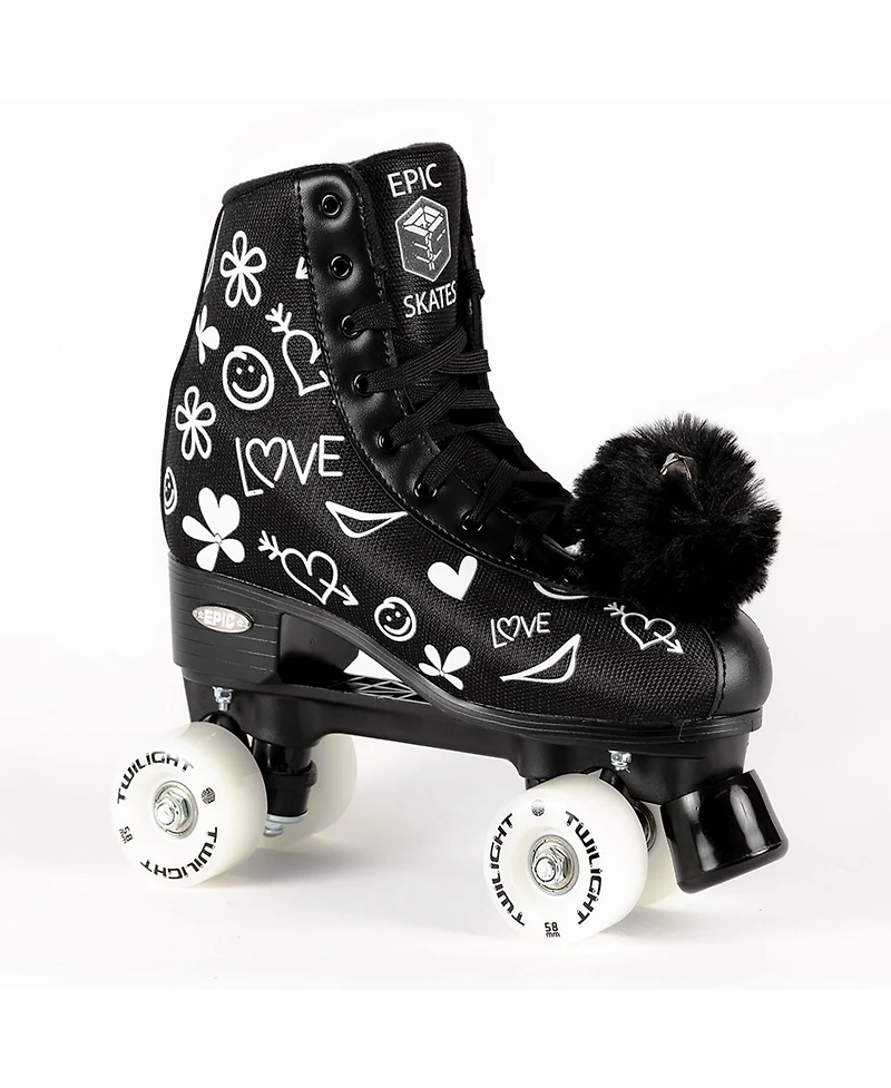 Epic Skates Black Luv Led Light Up Roller