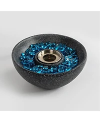 10.63 in. x 10.63 in. x 5.12 in. Black Ethanol Fuel Concrete Tabletop Fire Pit, Personal Fireplace Mini Fire Pit