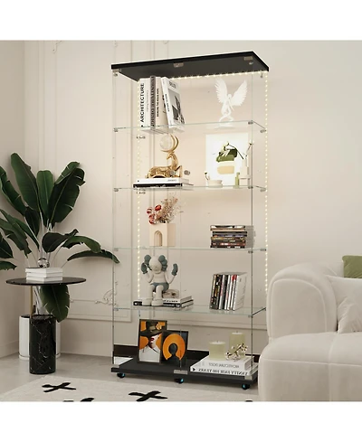 Streamdale Tempered Glass Cabinet w/ Led