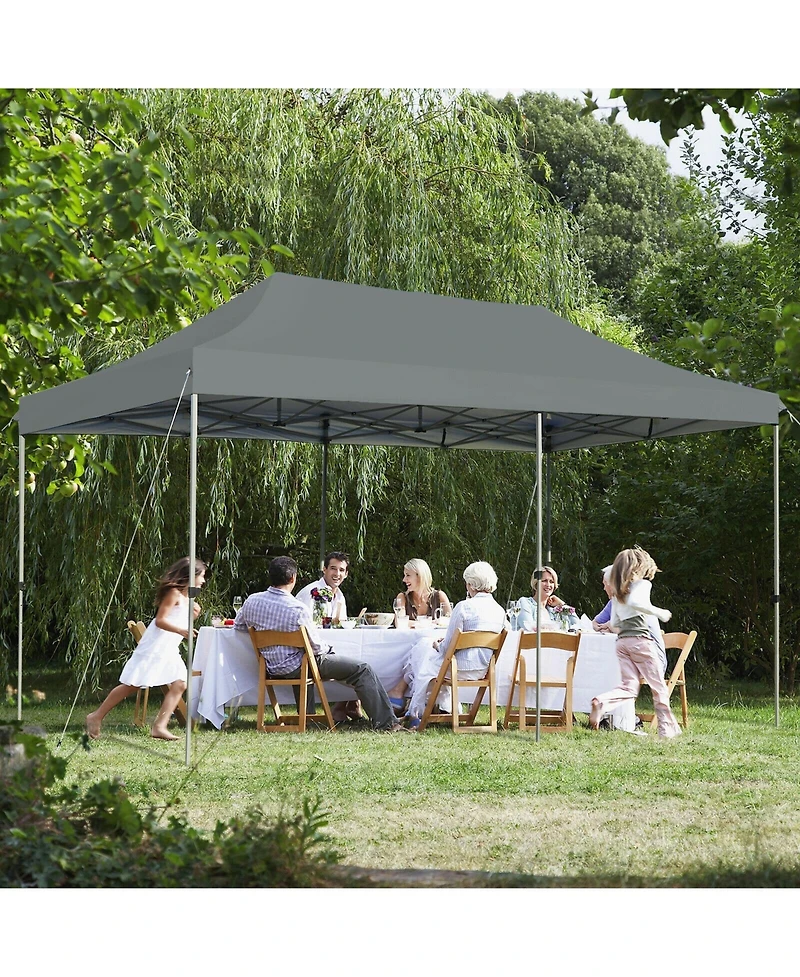 10 x 20 Feet Adjustable Folding Heavy Duty Sun Shelter with Carrying Bag