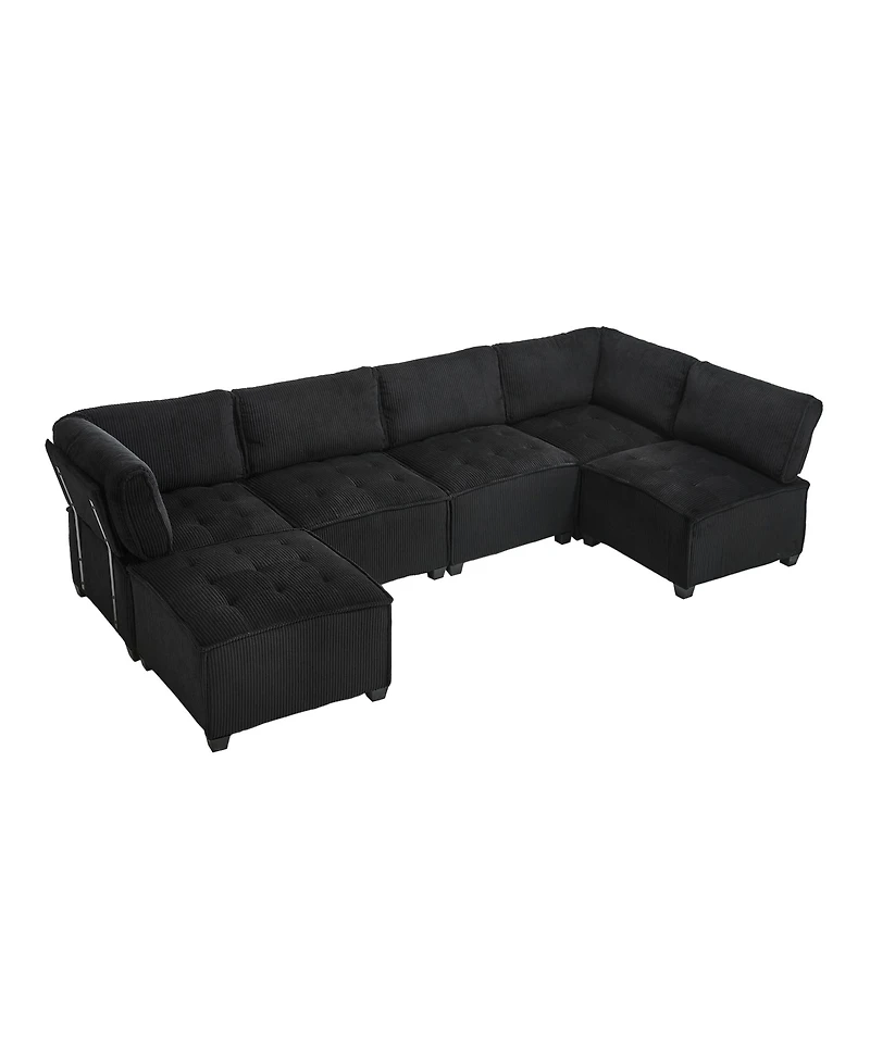 Streamdale U-Shaped Modular Sectional Sofa with Reversible Chaise