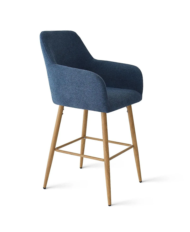 Set of 4 Upholstered Counter Height Stools with Armrests, 25.5'' Chairs for Kitchen Island-Maison Boucle