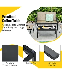 Gymax 4PCS Patio Con