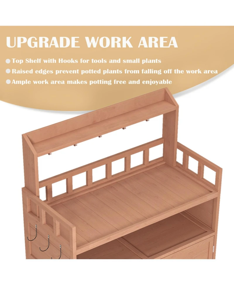 Streamdale Outdoor Potting Bench with Storage for Gardening