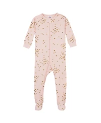 Gerber Baby Girls 2-Pack Snug Fit Footed Cotton Pajamas, Love, 0-3 Months