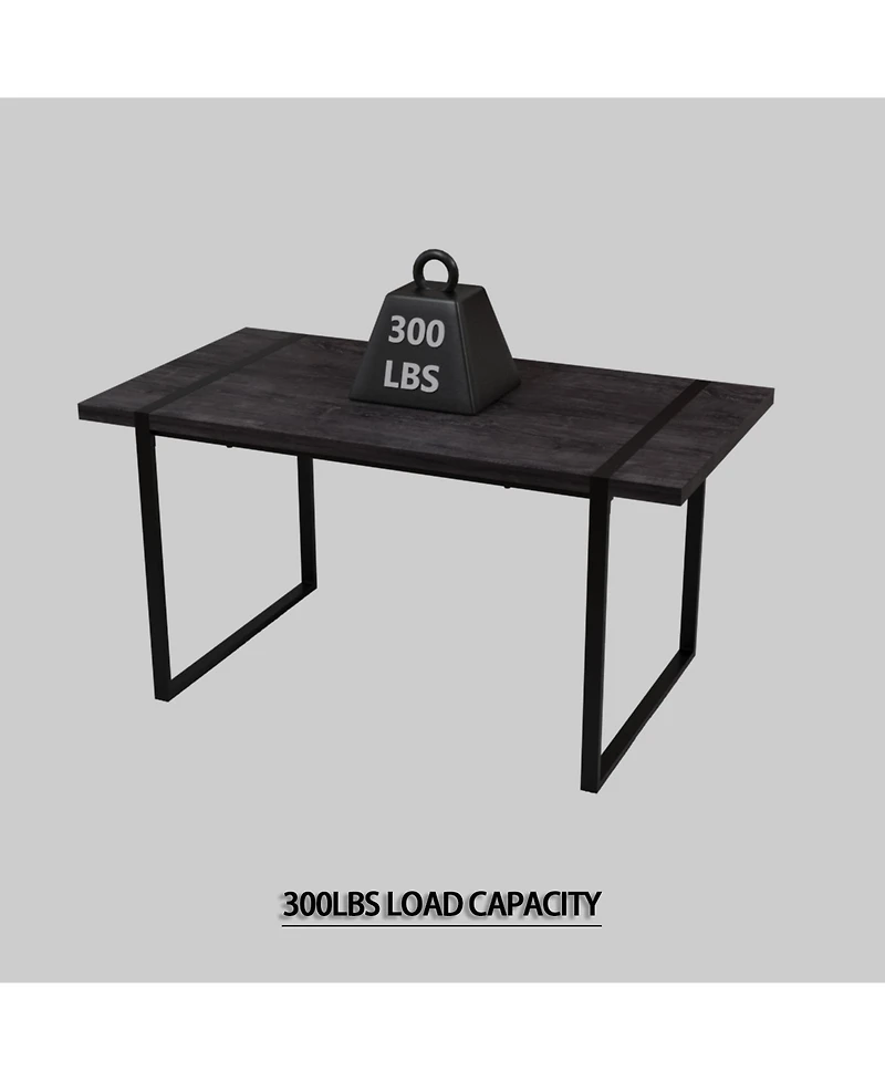 Streamdale Black Dining Table & 4 Suede Chairs