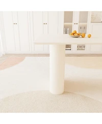 63" Cream Table & Green Chair Set (6 Black Leg Chairs)
