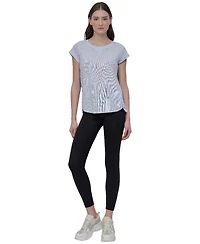 Dkny Women's Mini Slub Waffle Short Sleeve Top