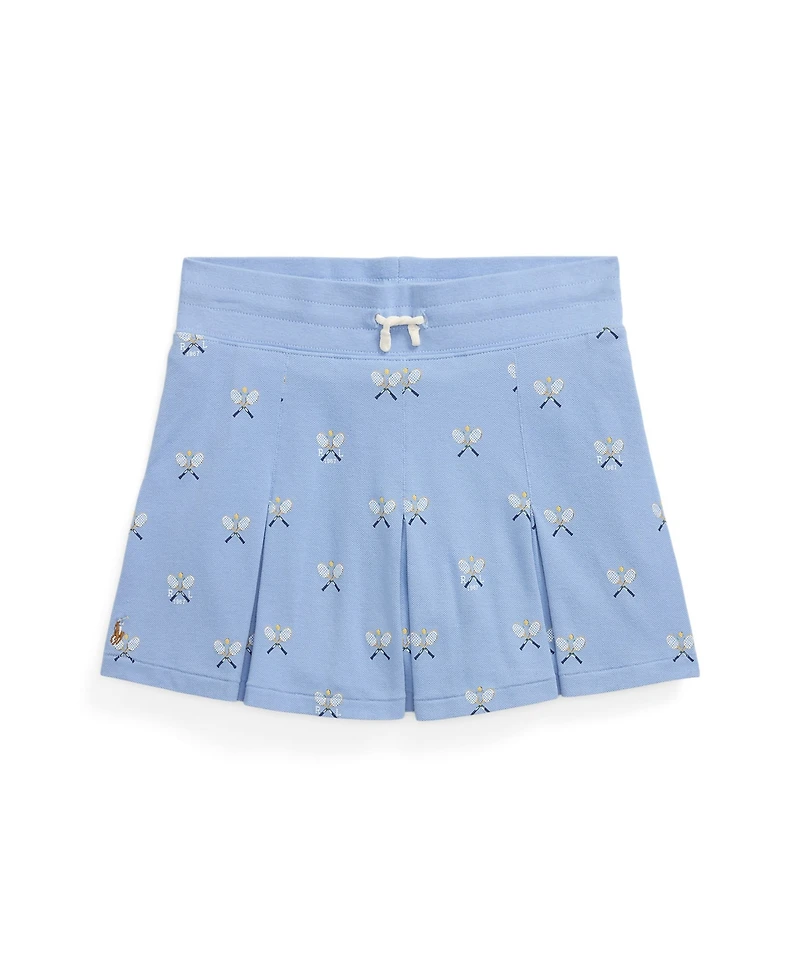 Polo Ralph Lauren Big Girls Tennis Print Stretch Mesh Skirt