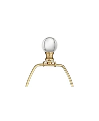 Vienna Full Spectrum Halston Modern Buffet Table Lamps 32 1/2" Tall Set of 2 Brass Crystal with Dimmer Off White Shade for Bedroom Living Room Be