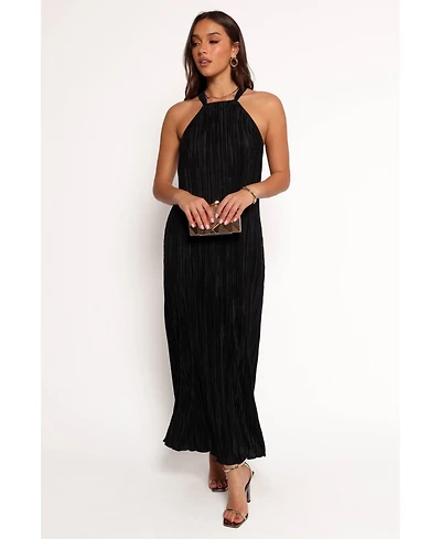 Petal and Pup Women's Melody Plisse Halter Maxi Dress