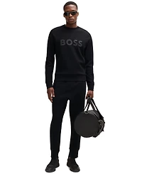 Boss by Hugo Boss Men's Sandwich Logo Stretch-Cotton Sweatshirt