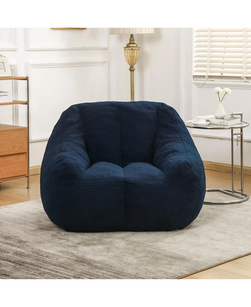 Streamdale Tufted Bean Bag Chair with Memory Foam Filling