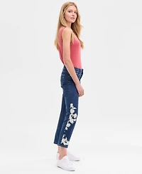 Nautica Jeans Women's Floral-Trim Straight-Leg Ankle