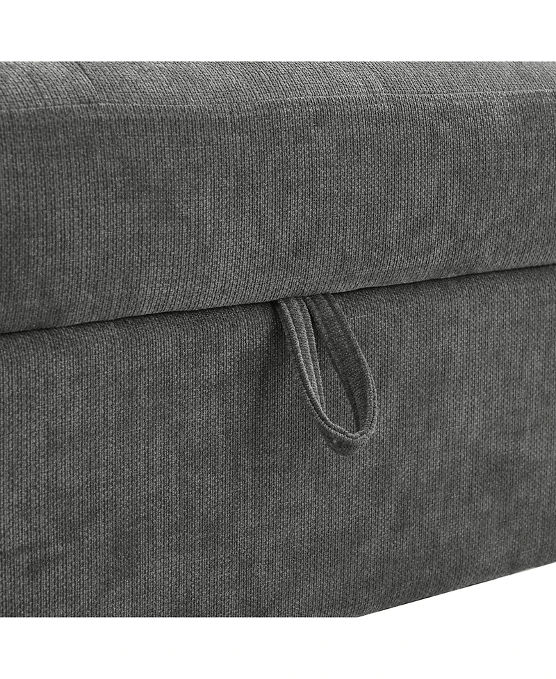 Streamdale Mirod L-Shaped Sectional Sofa with Pull-Out Bed & Storage