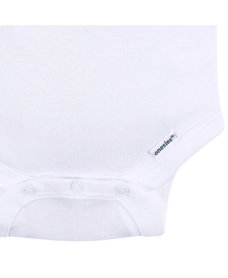 Gerber Baby Boys or Girls White Sleeveless Onesies Bodysuits, 5-Pack