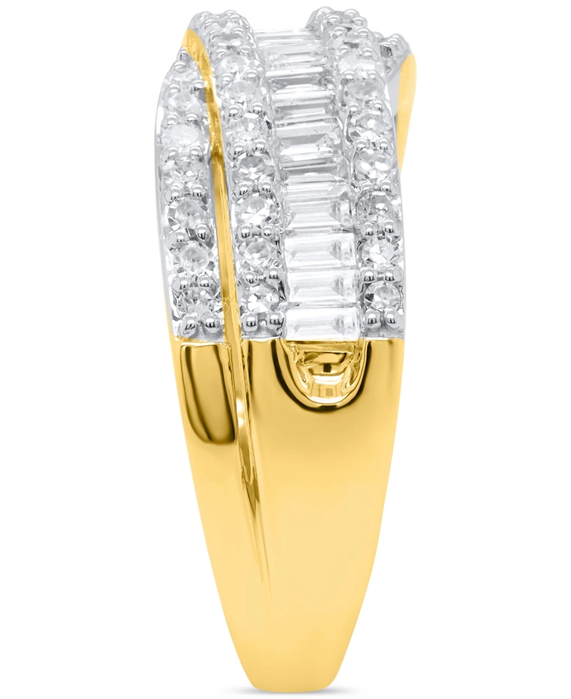Forever Grown Diamonds Lab-Grown Diamond Crisscross Band (1 ct. t.w.) Sterling Silver or 14k Gold-Plated