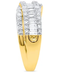 Forever Grown Diamonds Lab-Grown Diamond Crisscross Band (1 ct. t.w.) Sterling Silver or 14k Gold-Plated