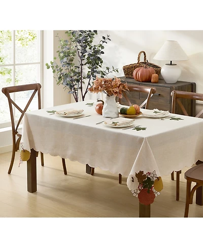 Elrene Fall Feels Cutwork Fabric Tablecloth, 60" x 120"