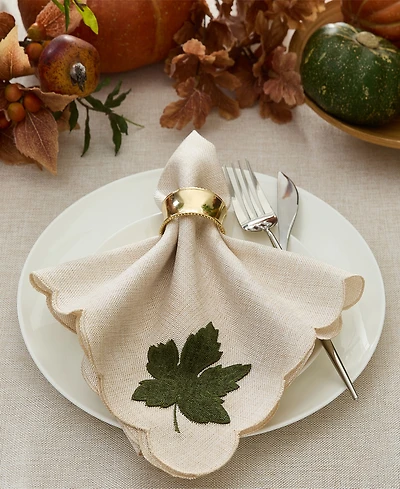 Elrene Fall Feels Cutwork Napkins, Set of 4