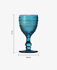 The Wine Savant Khen Vintage Hobnail Goblet Wine Glasses, Set of 6