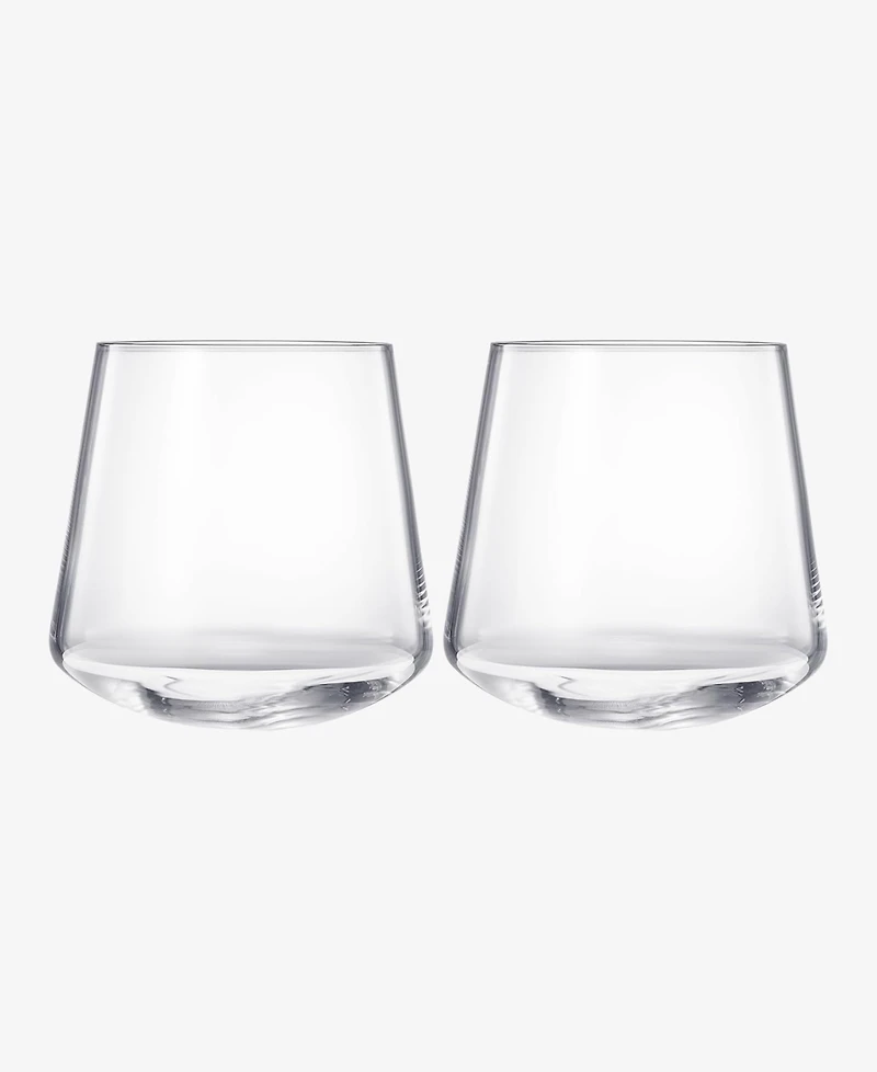 The Wine Savant Rotating Stemless Wine Glasses, Set of 2