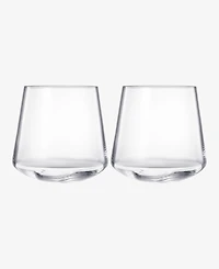 The Wine Savant Rotating Stemless Wine Glasses, Set of 2