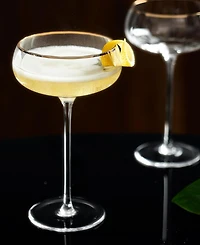 The Wine Savant Khen Vintage Ribbed Coupe Glasses, Set of 2