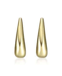 14K Gold Plated Bright Shine J-Hoop Earrings