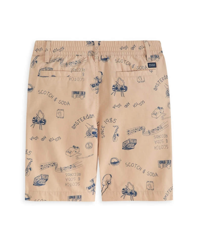 Scotch & Soda Big Boys Printed Half Panama Shorts