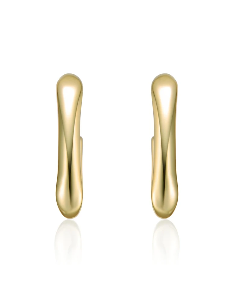 Stylish 14k Gold Plated G-Shaped Hoop Earrings