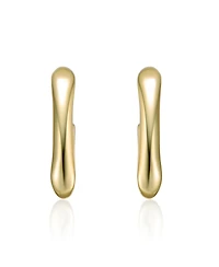 Stylish 14k Gold Plated G-Shaped Hoop Earrings