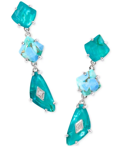 Kendra Scott Mixed Stone Linear Drop Earrings