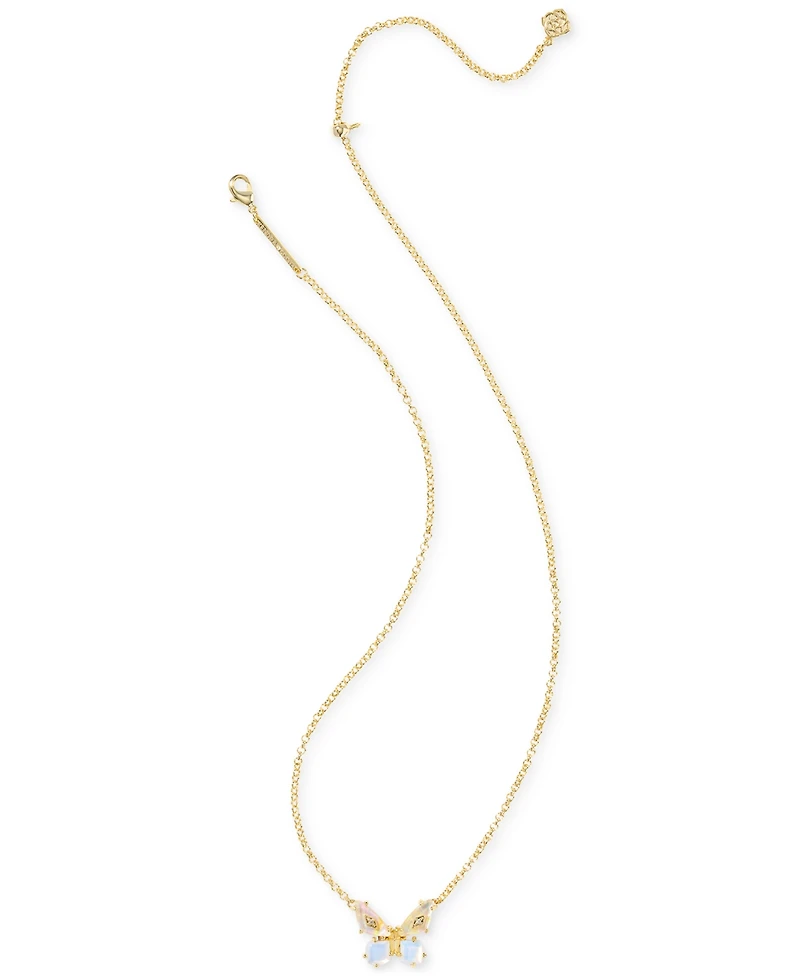 Kendra Scott Mixed Stone Butterfly Pendant Necklace, 16" + 3" extender