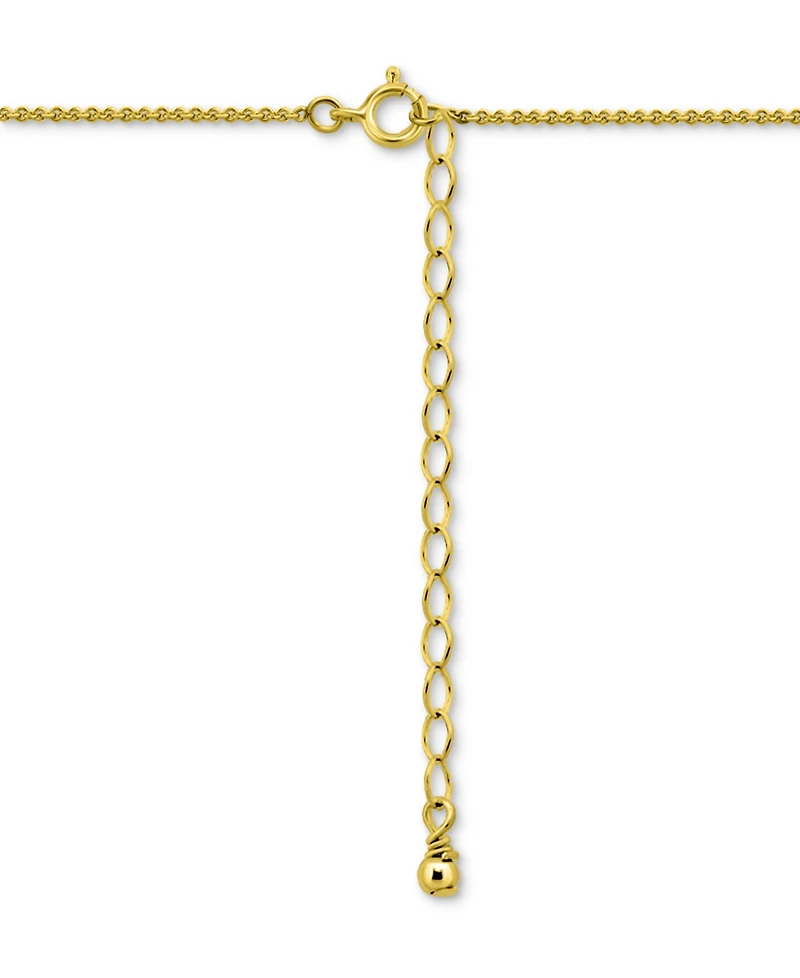 Giani Bernini Cubic Zirconia Cross Pendant Necklace (1/2 c.t. t.w.) 18k Gold Over Sterling Silver, 16" + 2" extender, Exclusively at Macy's