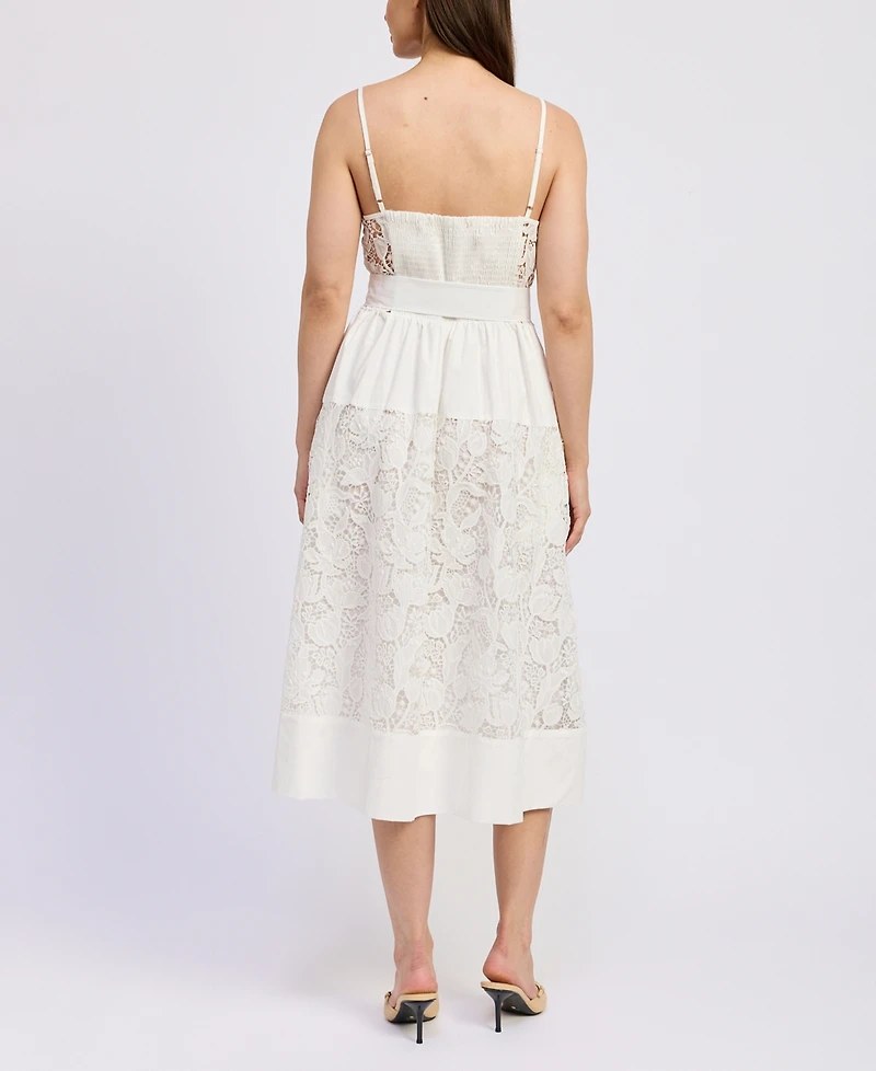 En Saison Women's Marisol Cotton Eyelet Midi Dress