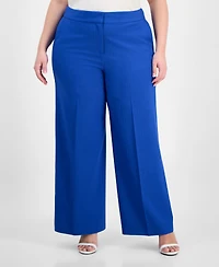 Tahari Asl Plus Wide-Leg Pants