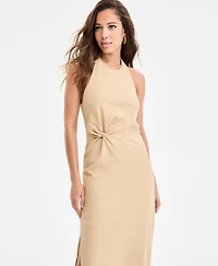 Bar Iii Women's Twist-Front Midi Dress, Exclusively at Macy's