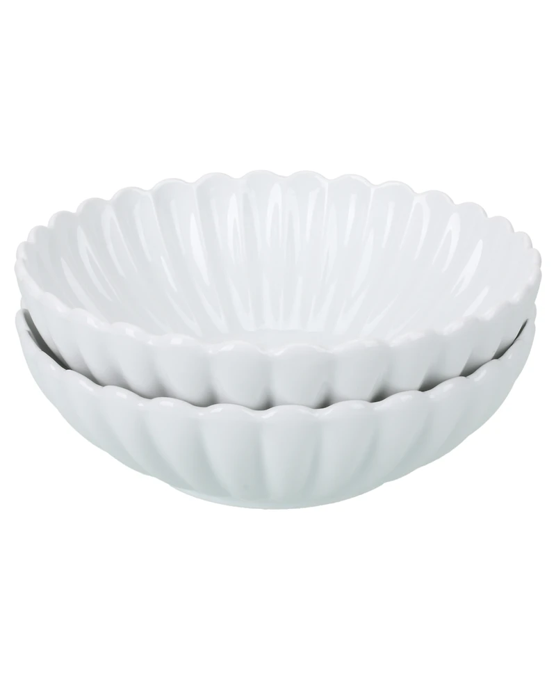 Bia Cordon Bleu Petal Round Serving Bowls, Set of 2