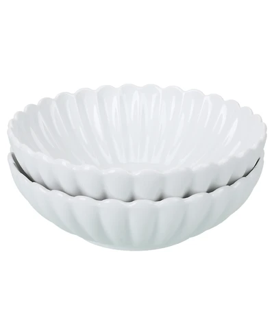 Bia Cordon Bleu Petal Round Serving Bowls, Set of 2