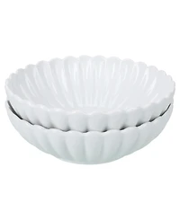 Bia Cordon Bleu Petal Round Serving Bowls, Set of 2