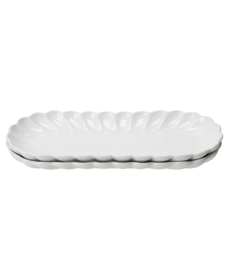 Bia Cordon Bleu Petal Oblong 2-Pc. Platters Set, Service for 2