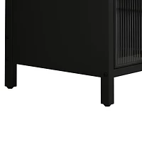 Streamdale Modern Glass Door Cabinet with Multi-tier Storage (Entryway, Living Room, Bathroom, Dining Room