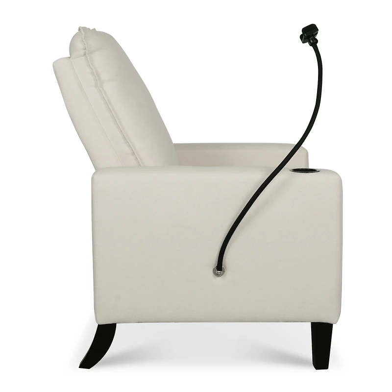 Streamdale Furniture Modern Cozy Fabric Armchair with Adjustable Backrest and Storage