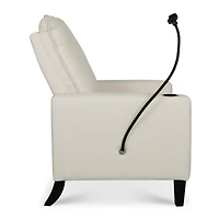 Streamdale Furniture Modern Cozy Fabric Armchair with Adjustable Backrest and Storage