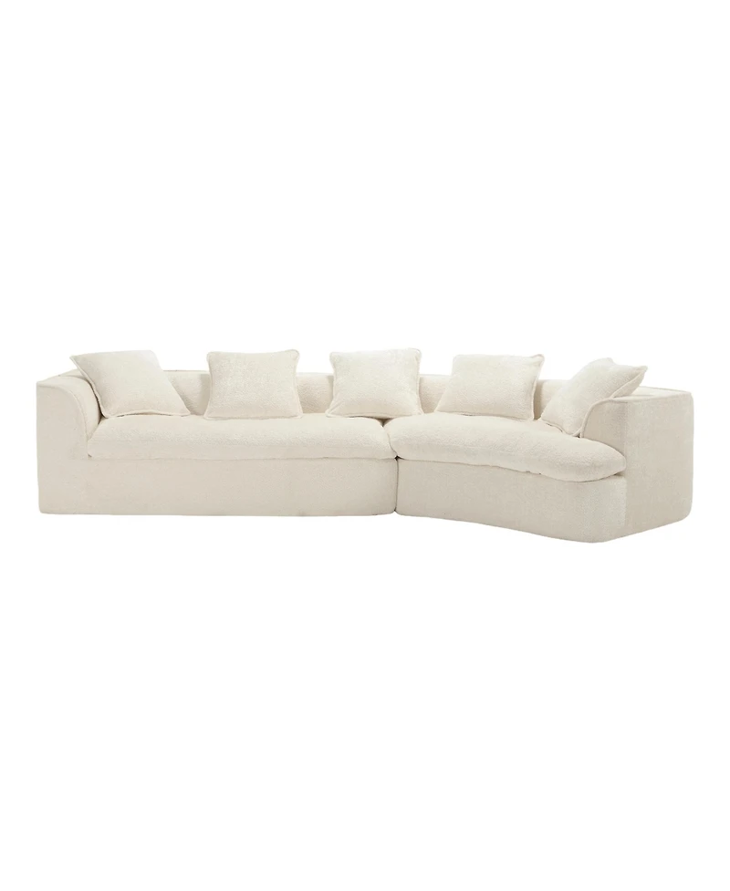 Streamdale Cozy Boucle Sofa Triple Seat with Unique Design